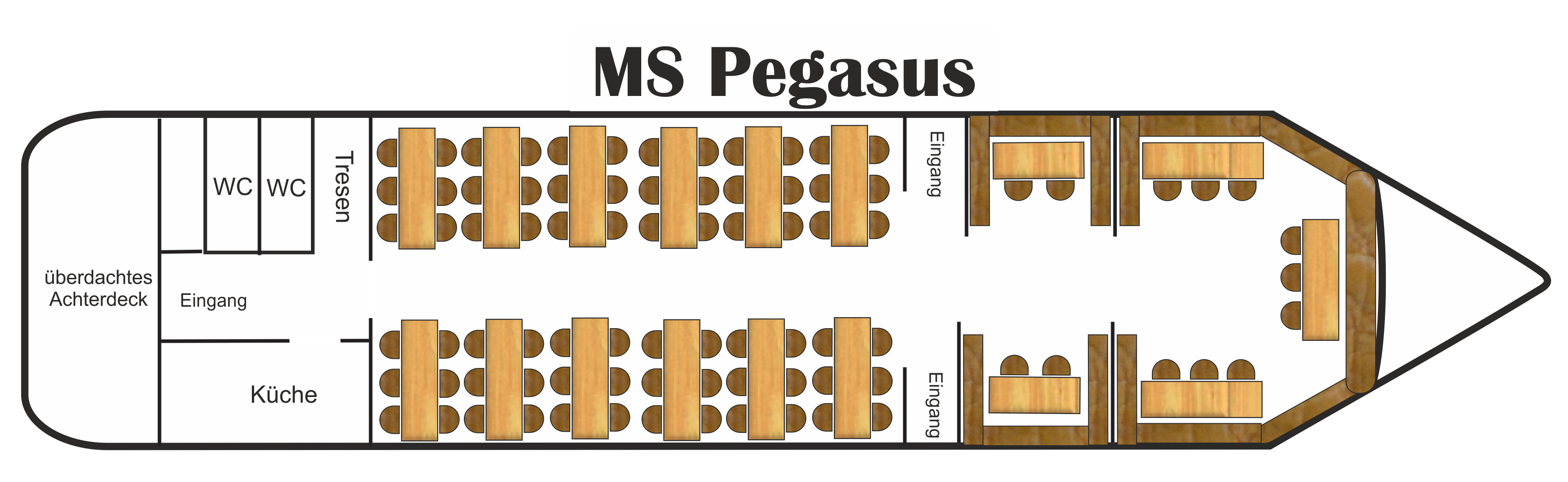 Bestuhlung MS Pegasus