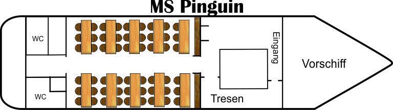 MS Pinguin Bestuhlung